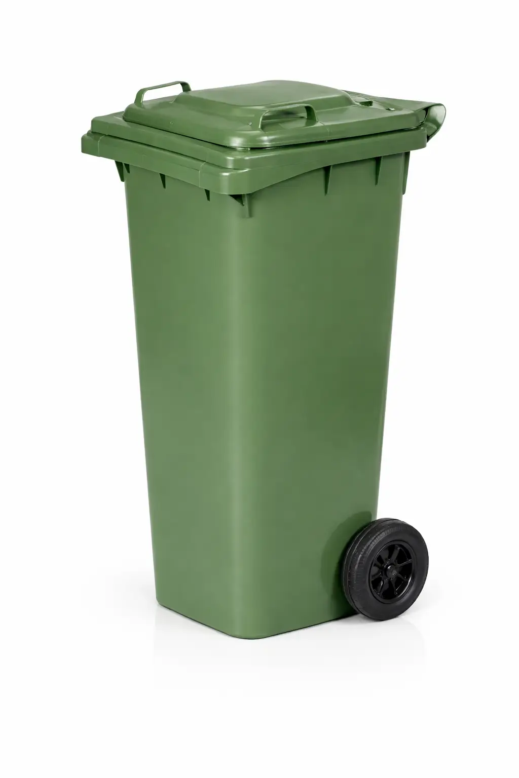 Bidone spazzatura ICS per la raccolta differenziata rifiuti, capacità 240 Lt, colore verde